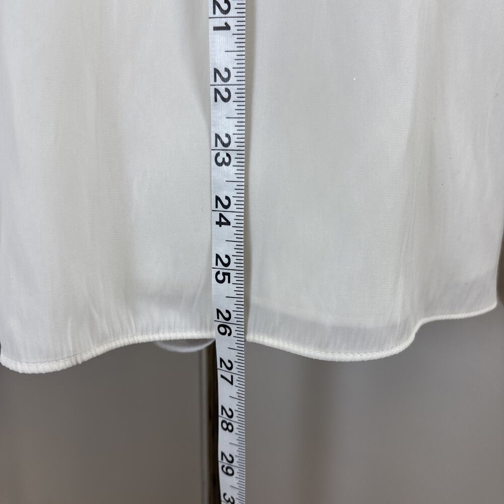 Chicos White Smocked Neck Victorian Poet Shirt M Ren Faire Cottage - Picture 6 of 16
